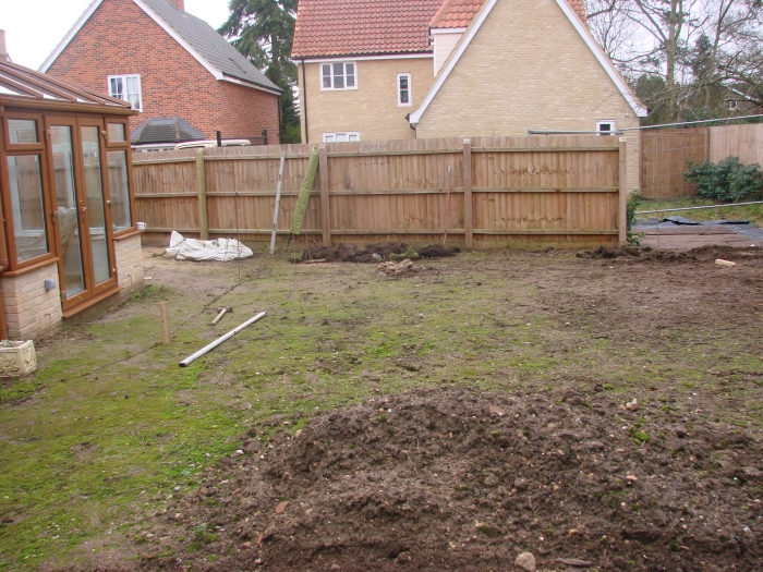 Day one empty garden