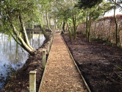 Lakeside walk with a new pathway